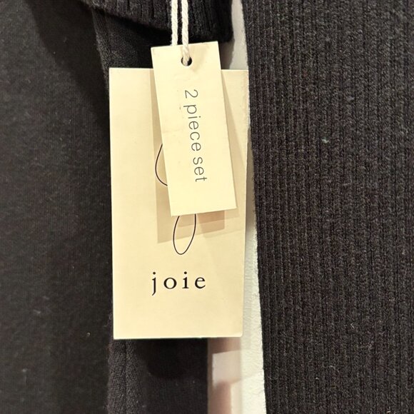 JOIE 2-Piece Ribbed Knit Sweater Maxi Dress in Black Women's S NEW - Picture 5 of 12